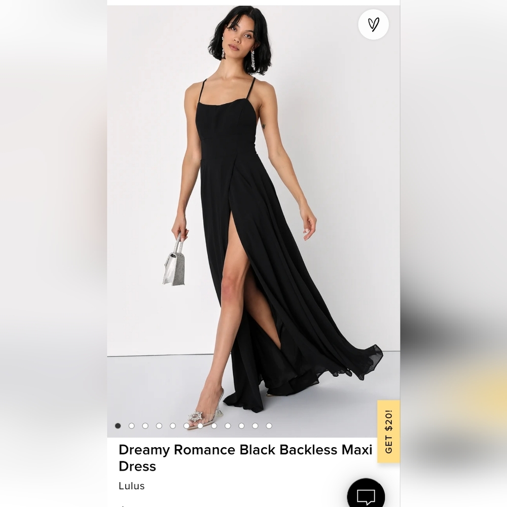 Black backless maxi dress 1xl lulus